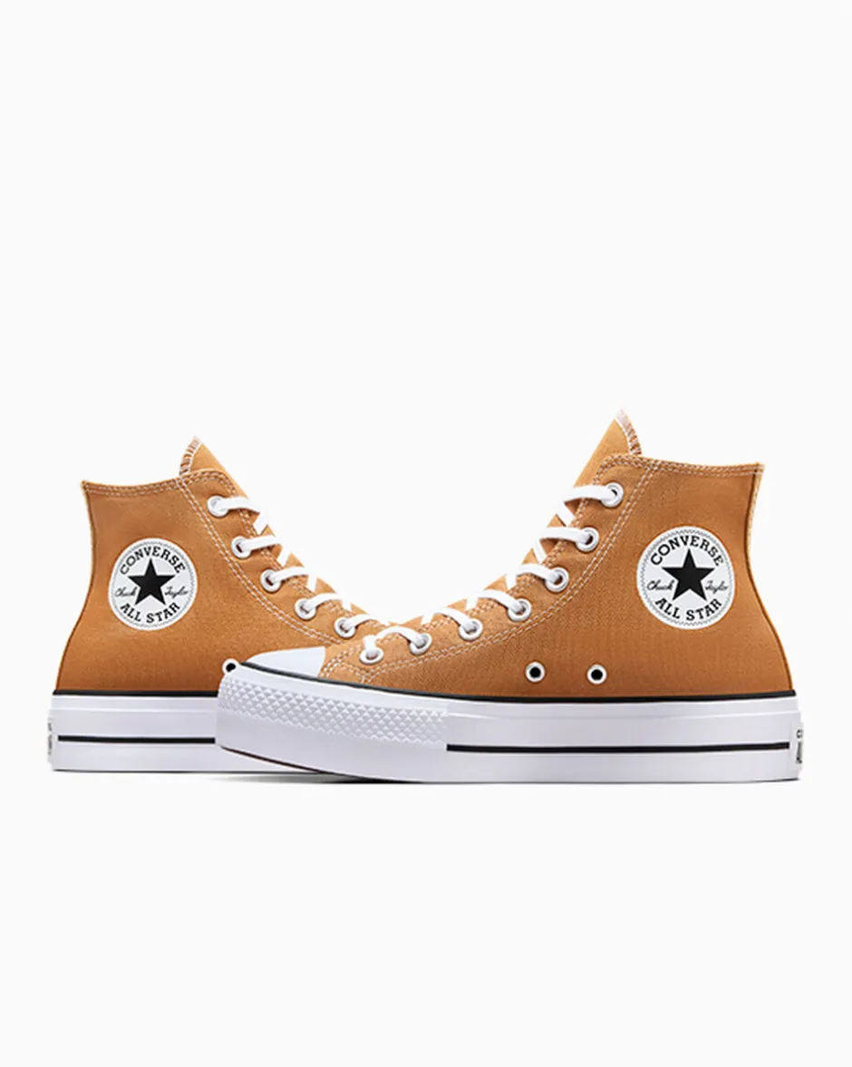 Converse Modelli Alti|Modelli Con Platform<Chuck Taylor All Star Platform Pan di zenzero/Bianco/Nero