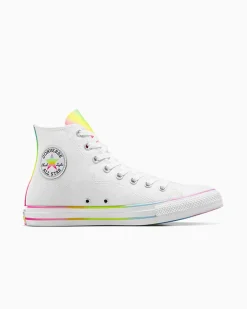 Converse Modelli Alti|Modelli Alti<Chuck Taylor All Star Pride Bianco/Bianco/Fucsia caos