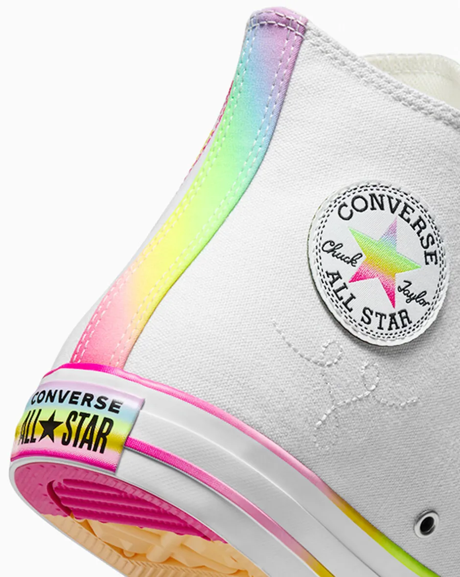 Converse Modelli Alti|Modelli Alti<Chuck Taylor All Star Pride Bianco/Bianco/Fucsia caos
