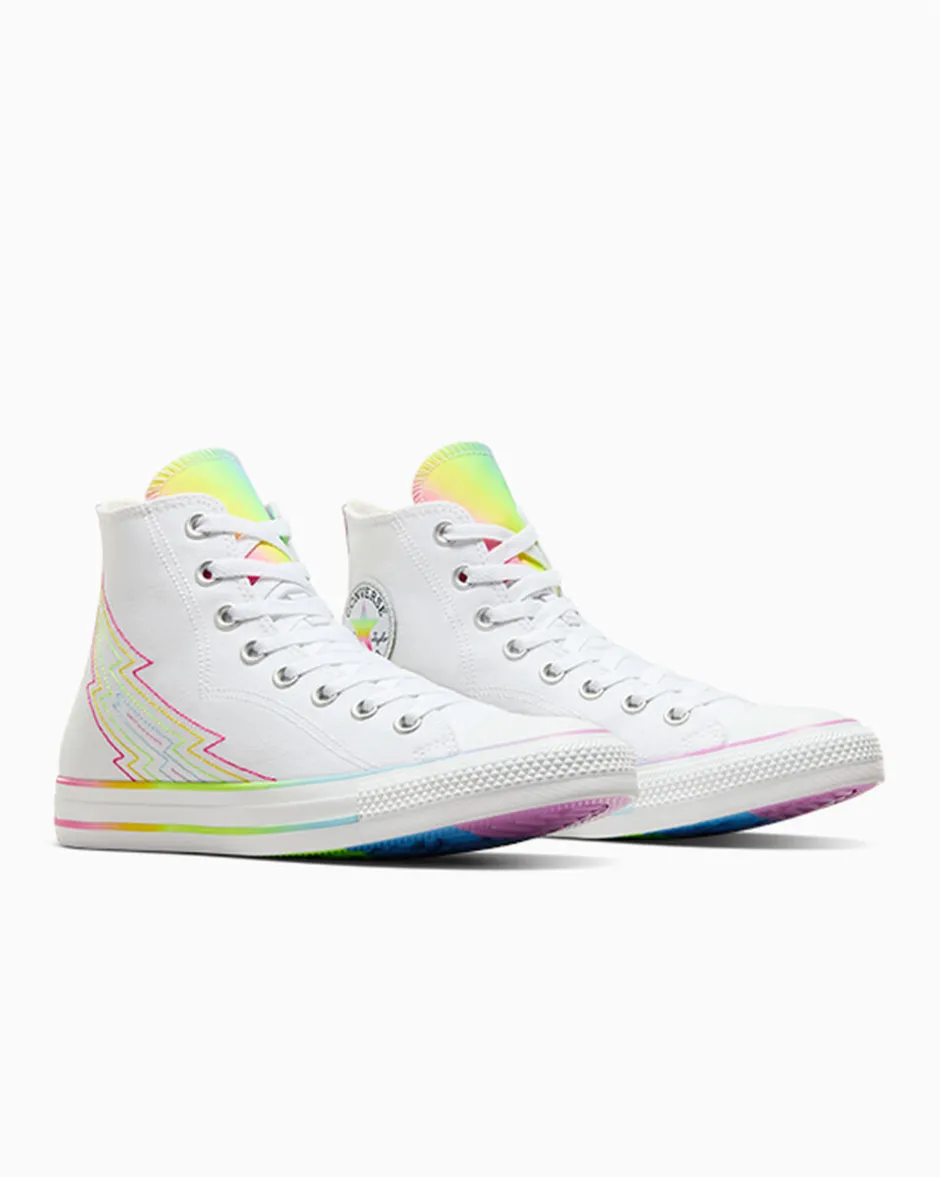Converse Modelli Alti|Modelli Alti<Chuck Taylor All Star Pride Bianco/Bianco/Fucsia caos