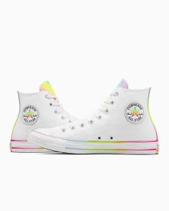 Converse Modelli Alti|Modelli Alti<Chuck Taylor All Star Pride Bianco/Bianco/Fucsia caos