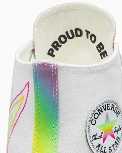Converse Modelli Alti|Modelli Alti<Chuck Taylor All Star Pride Bianco/Bianco/Fucsia caos
