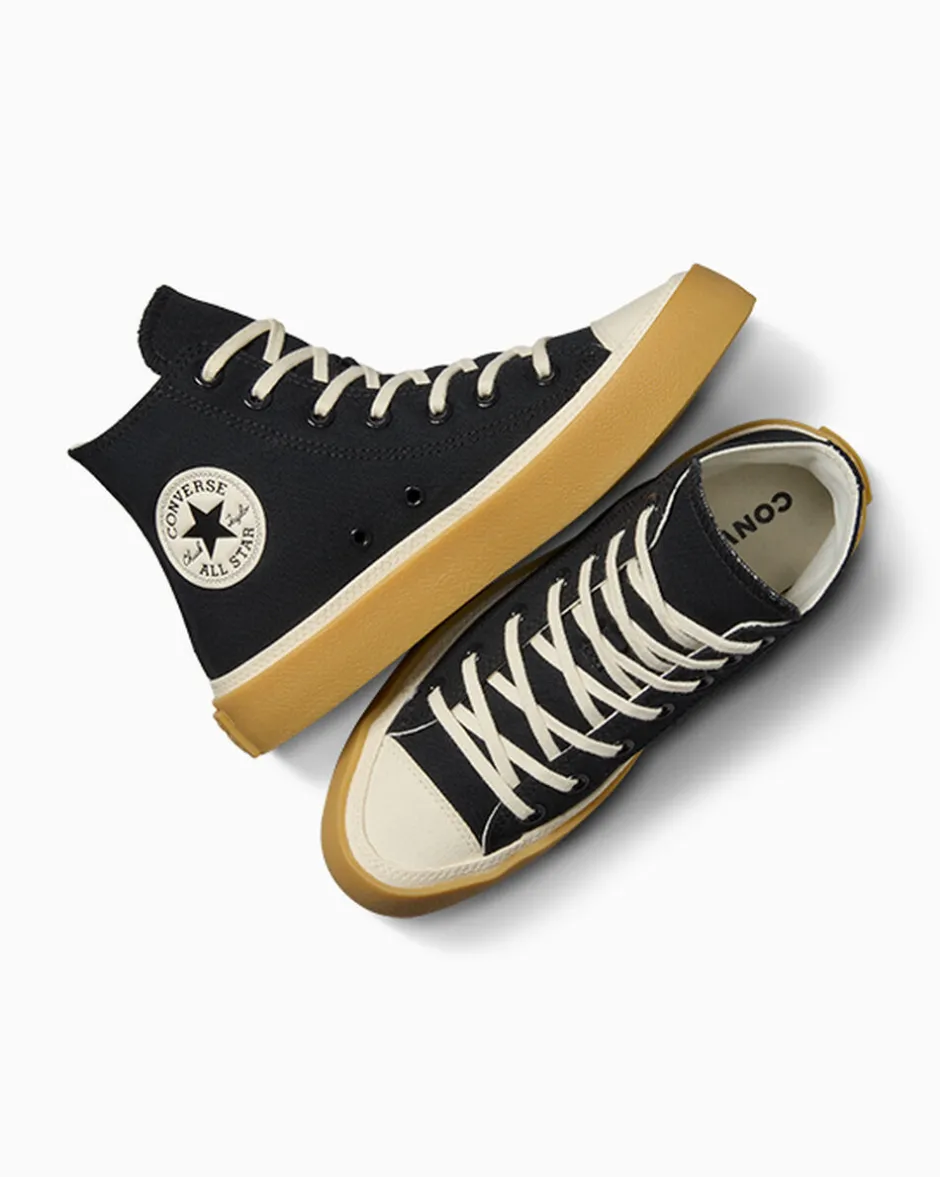 Converse Modelli Alti|Modelli Alti<Chuck Taylor All Star Retro Rubber Nero/Egret/Egret