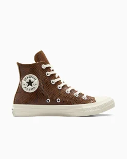 Converse Modelli Alti|Chuck Taylor All Star<Chuck Taylor All Star Snakeskin Print Whisky scuro/Egret/Nero
