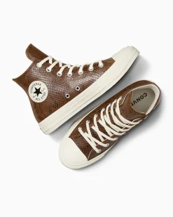 Converse Modelli Alti|Chuck Taylor All Star<Chuck Taylor All Star Snakeskin Print Whisky scuro/Egret/Nero