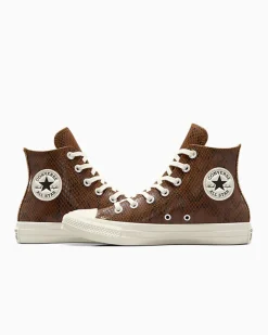 Converse Modelli Alti|Chuck Taylor All Star<Chuck Taylor All Star Snakeskin Print Whisky scuro/Egret/Nero
