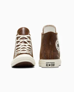 Converse Modelli Alti|Chuck Taylor All Star<Chuck Taylor All Star Snakeskin Print Whisky scuro/Egret/Nero