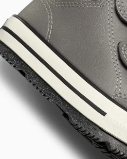 Converse Neonati E Bimbi Piccoli (Età 0-4 Anni)|Ragazzo<Chuck Taylor All Star Water-Repellent Berkshire Easy-On Boot Pelle di squalo/Nero/Egret