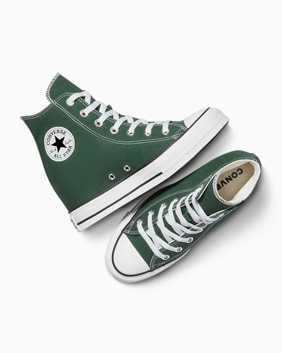 Converse Modelli Alti|Modelli Con Platform<Chuck Taylor All Star Wedge Platform Verde invidia/Bianco/Nero