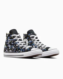 Converse Modelli Alti<Chuck Taylor Canvas LTD Floral Sequins Nero con fiori e paillettes