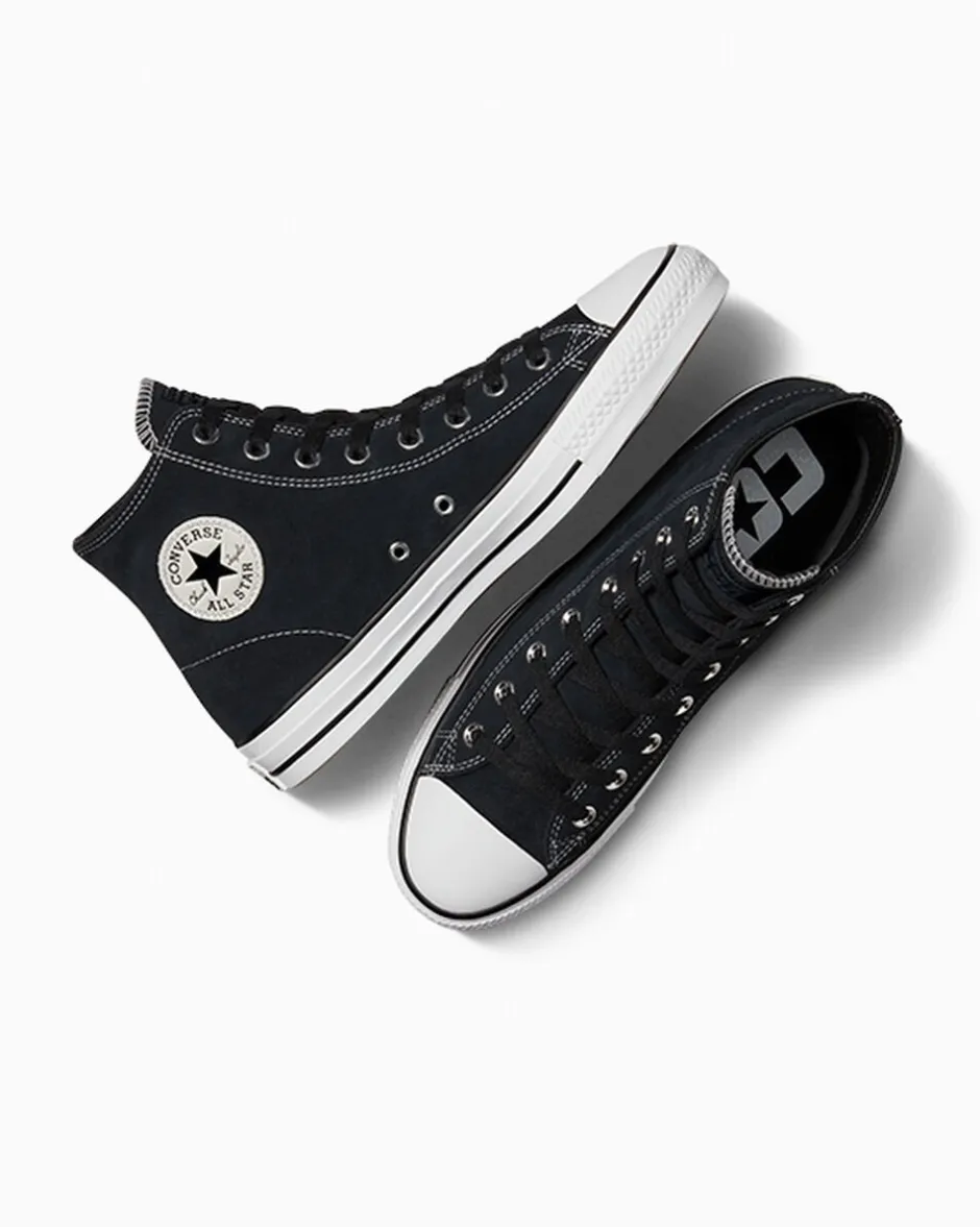 Converse Modelli Alti|Modelli Alti<CONS Chuck Taylor All Star Pro Suede Nero/Nero/Bianco