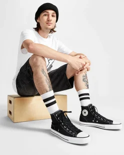 Converse Modelli Alti|Modelli Alti<CONS Chuck Taylor All Star Pro Suede Nero/Nero/Bianco