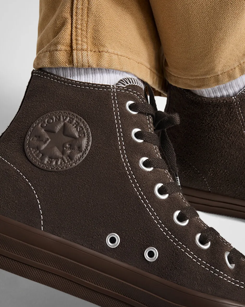 Converse Modelli Alti<CONS Chuck Taylor All Star Pro Suede Caffè fresco/Marrone/Caffè fresco