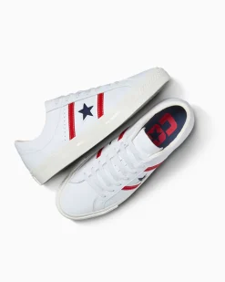 Converse Modelli Bassi|One Star<CONS One Star Academy Pro Leather Bianco/Rosso/Blu