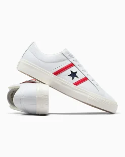Converse Modelli Bassi|One Star<CONS One Star Academy Pro Leather Bianco/Rosso/Blu