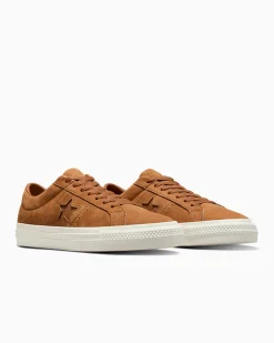 Converse Modelli Bassi<CONS One Star Pro Nubuck Warm Tan/Egret/Warm Tan