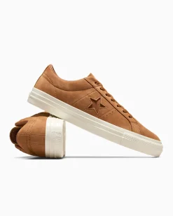 Converse Modelli Bassi<CONS One Star Pro Nubuck Warm Tan/Egret/Warm Tan