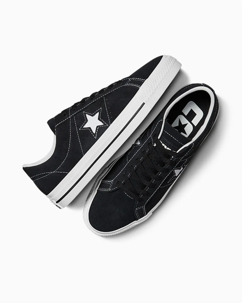 Converse One Star|One Star<CONS One Star Pro Suede Nero/Nero/Bianco