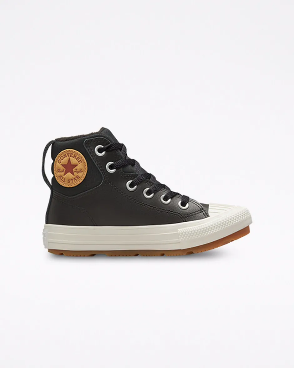 Converse Ragazzi (Età 8-12 Anni)|Ragazzo<Color Leather Chuck Taylor All Star Berkshire Boot Nero/Nero/Stucco beige