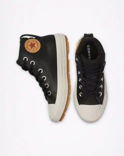 Converse Ragazzi (Età 8-12 Anni)|Ragazzo<Color Leather Chuck Taylor All Star Berkshire Boot Nero/Nero/Stucco beige