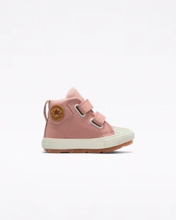 Converse Neonati E Bimbi Piccoli (Età 0-4 Anni)|Bambini (Età 4-8 Anni)<Color Leather Easy-On Chuck Taylor All Star Berkshire Boot Rosa ruggine/Rosa ruggine/Stucco beige
