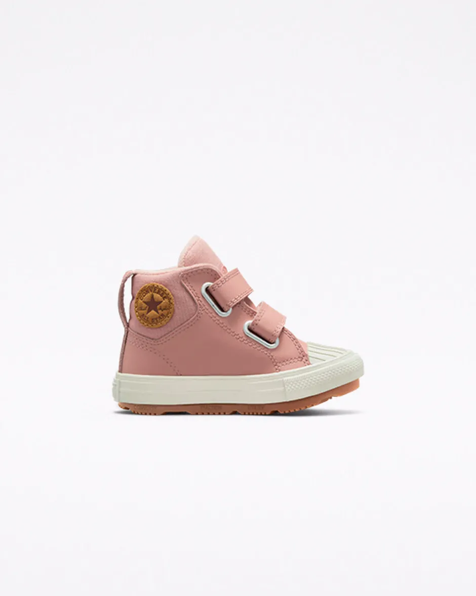 Converse Neonati E Bimbi Piccoli (Età 0-4 Anni)|Bambini (Età 4-8 Anni)<Color Leather Easy-On Chuck Taylor All Star Berkshire Boot Rosa ruggine/Rosa ruggine/Stucco beige