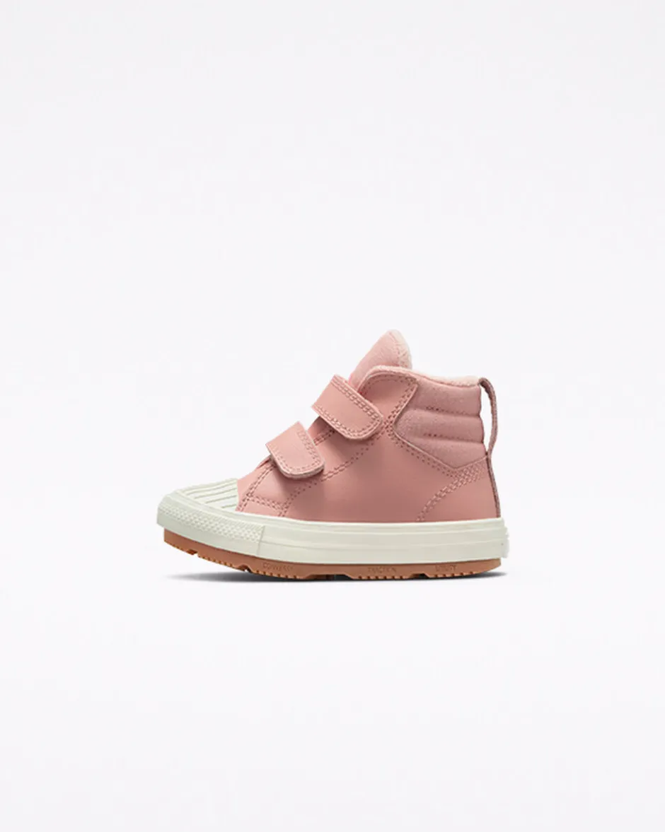 Converse Neonati E Bimbi Piccoli (Età 0-4 Anni)|Bambini (Età 4-8 Anni)<Color Leather Easy-On Chuck Taylor All Star Berkshire Boot Rosa ruggine/Rosa ruggine/Stucco beige