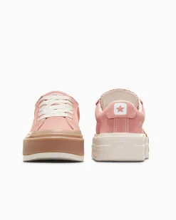 Converse Modelli Bassi<Cruise Suede Pesca vintage/Egret/Bianco