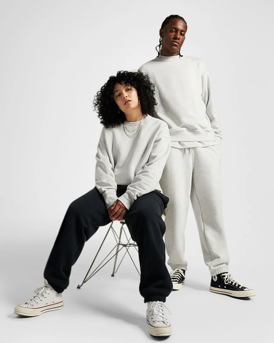 Converse Maglie E T-Shirt|Giacche E Felpe<Gold Standard Crew Sweatshirt Grigio melange chiaro