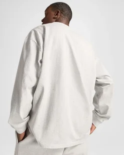 Converse Maglie E T-Shirt|Maglie E T-Shirt<Gold Standard Long Sleeve T-Shirt Grigio mélange rétro chiaro