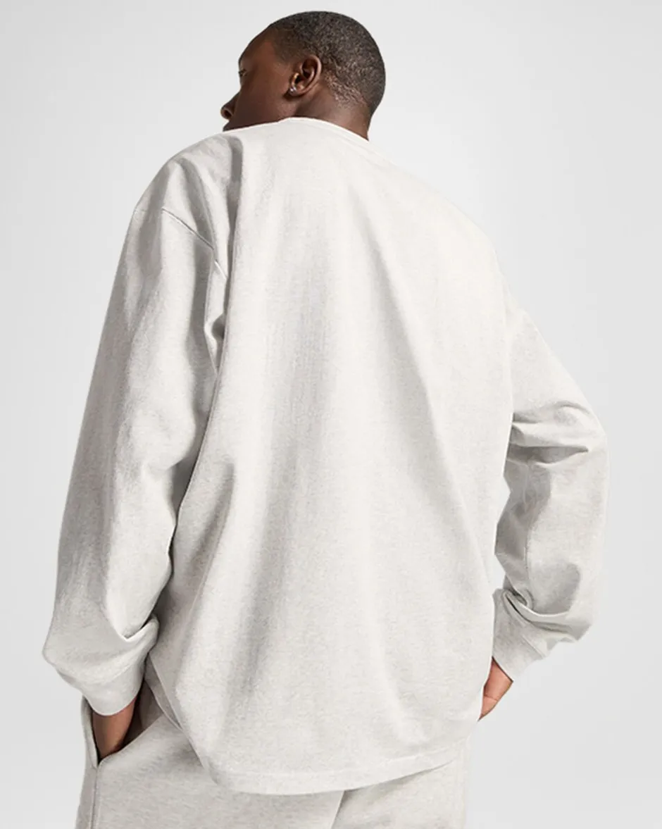 Converse Maglie E T-Shirt|Maglie E T-Shirt<Gold Standard Long Sleeve T-Shirt Grigio mélange rétro chiaro