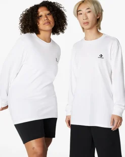 Converse Maglie E T-Shirt|Maglie E T-Shirt<Go-To Embroidered Star Chevron Standard Fit T-Shirt Bianco