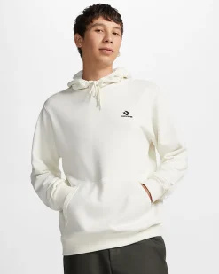 Converse Maglie E T-Shirt|Giacche E Felpe<Go-To Embroidered Star Chevron Standard Fit Pullover Hoodie Egret