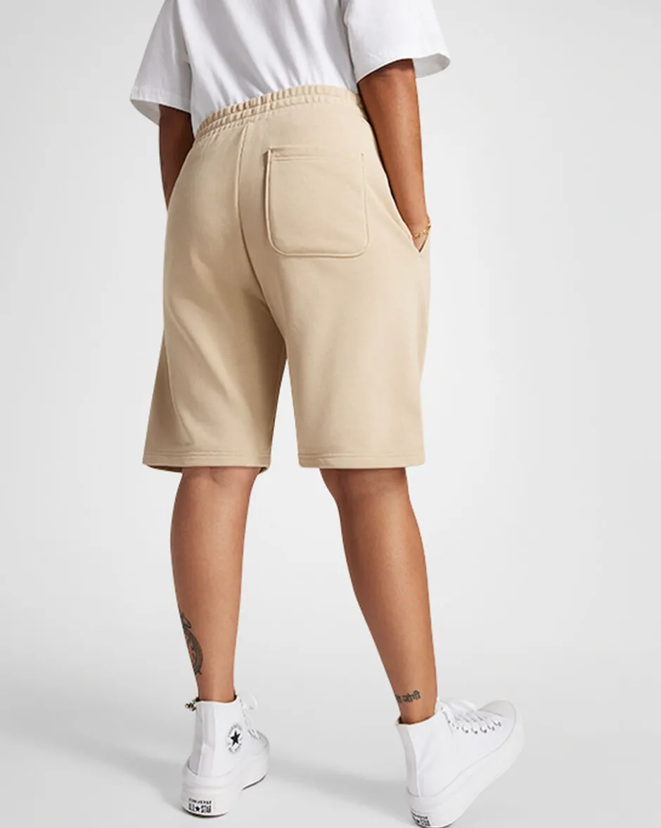 Converse Pantaloni E Shorts<Go-To Embroidered Star Chevron Standard Fit Fleece Short Nutty Granola