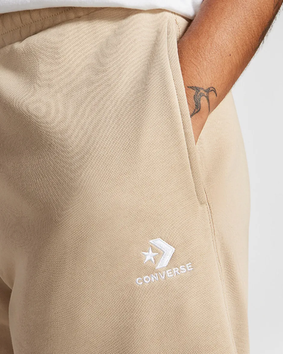 Converse Pantaloni E Shorts<Go-To Embroidered Star Chevron Standard Fit Fleece Short Nutty Granola