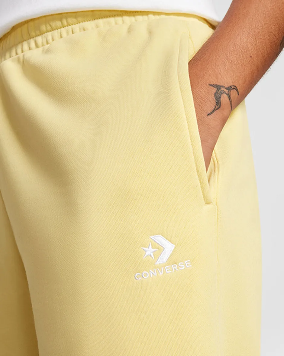 Converse Pantaloni E Shorts<Go-To Embroidered Star Chevron Standard Fit Fleece Short Bianco burro