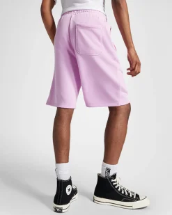 Converse Pantaloni E Shorts<Go-To Embroidered Star Chevron Standard Fit Fleece Short Lilla polvere di stelle