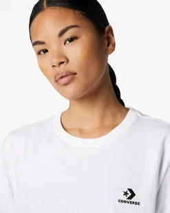 Converse Maglie E T-Shirt<Go-To Embroidered Star Chevron Standard Fit T-Shirt Bianco