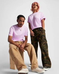 Converse Maglie E T-Shirt<Go-To Embroidered Star Chevron Standard Fit T-Shirt Lilla polvere di stelle