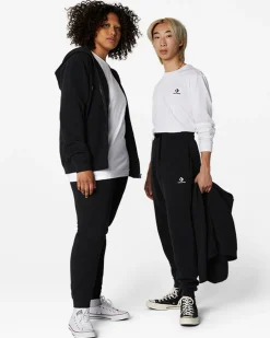 Converse Pantaloni E Shorts<Go-To Embroidered Star Chevron Standard Fit Fleece Sweatpant Nero