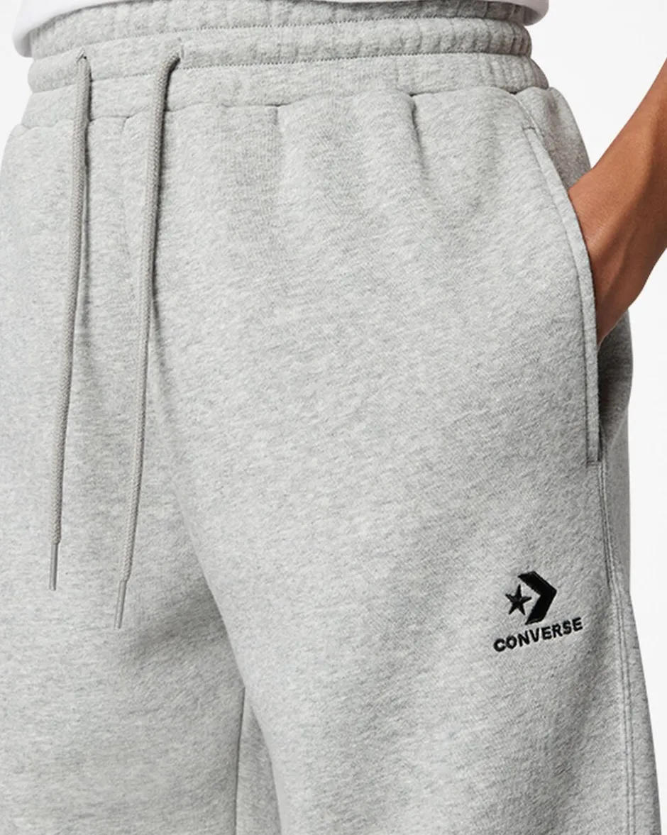 Converse Pantaloni E Shorts<Go-To Embroidered Star Chevron Standard Fit Fleece Sweatpant Grigio vintage melange