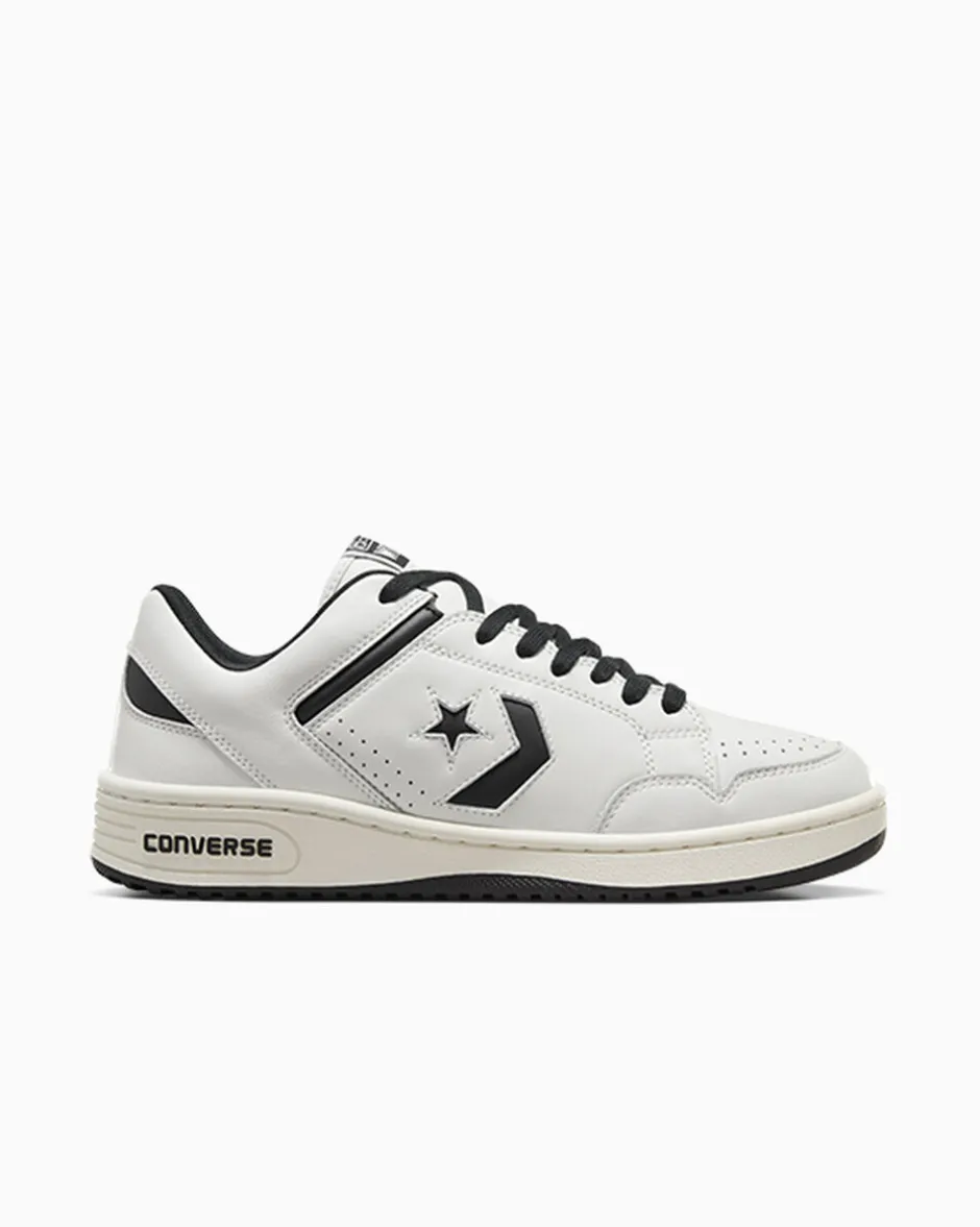 Converse Modelli Bassi|Modelli Bassi<Weapon Leather Bianco vintage/Nero