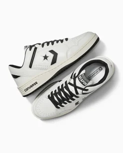 Converse Modelli Bassi|Modelli Bassi<Weapon Leather Bianco vintage/Nero