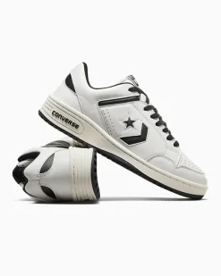 Converse Modelli Bassi|Modelli Bassi<Weapon Leather Bianco vintage/Nero