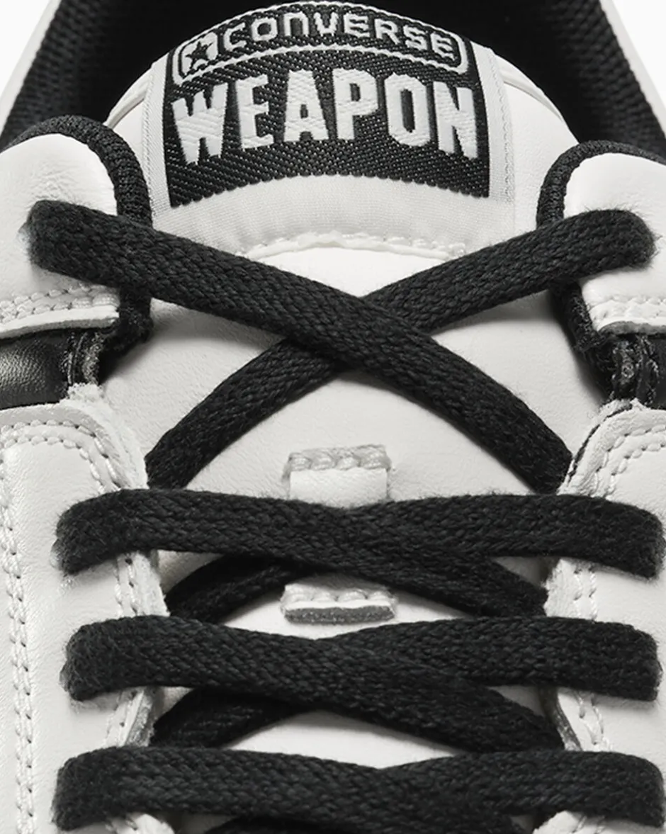 Converse Modelli Bassi|Modelli Bassi<Weapon Leather Bianco vintage/Nero