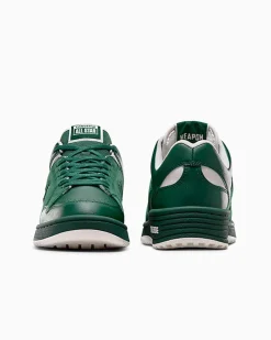 Converse Modelli Bassi|Modelli Bassi<Weapon Leather Verde invidia/Egret/Egret