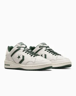 Converse Modelli Bassi<Weapon Leather Verde invidia/Bianco vintage