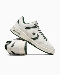 Converse Modelli Bassi<Weapon Leather Verde invidia/Bianco vintage
