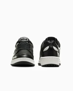 Converse Modelli Bassi<Weapon Leather Nero/Egret/Bianco vintage