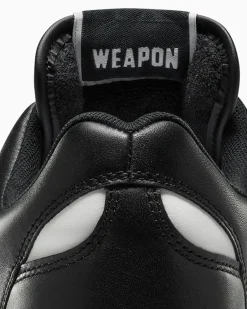 Converse Modelli Bassi<Weapon Leather Nero/Egret/Bianco vintage